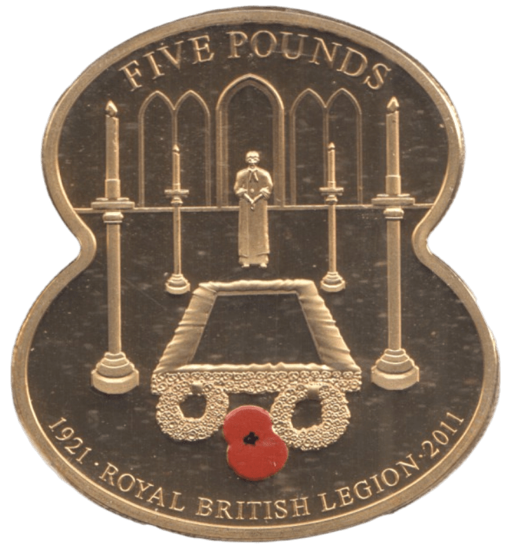 2011 FIVE POUNDS ROYAL BRITISH LEGION ( PROOF ) - WORLD COINS - Cambridgeshire Coins