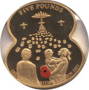 2011 GUERNSEY £5 COMMEMORATIVE COIN ROYAL BRITISH LEGION - WORLD COINS - Cambridgeshire Coins