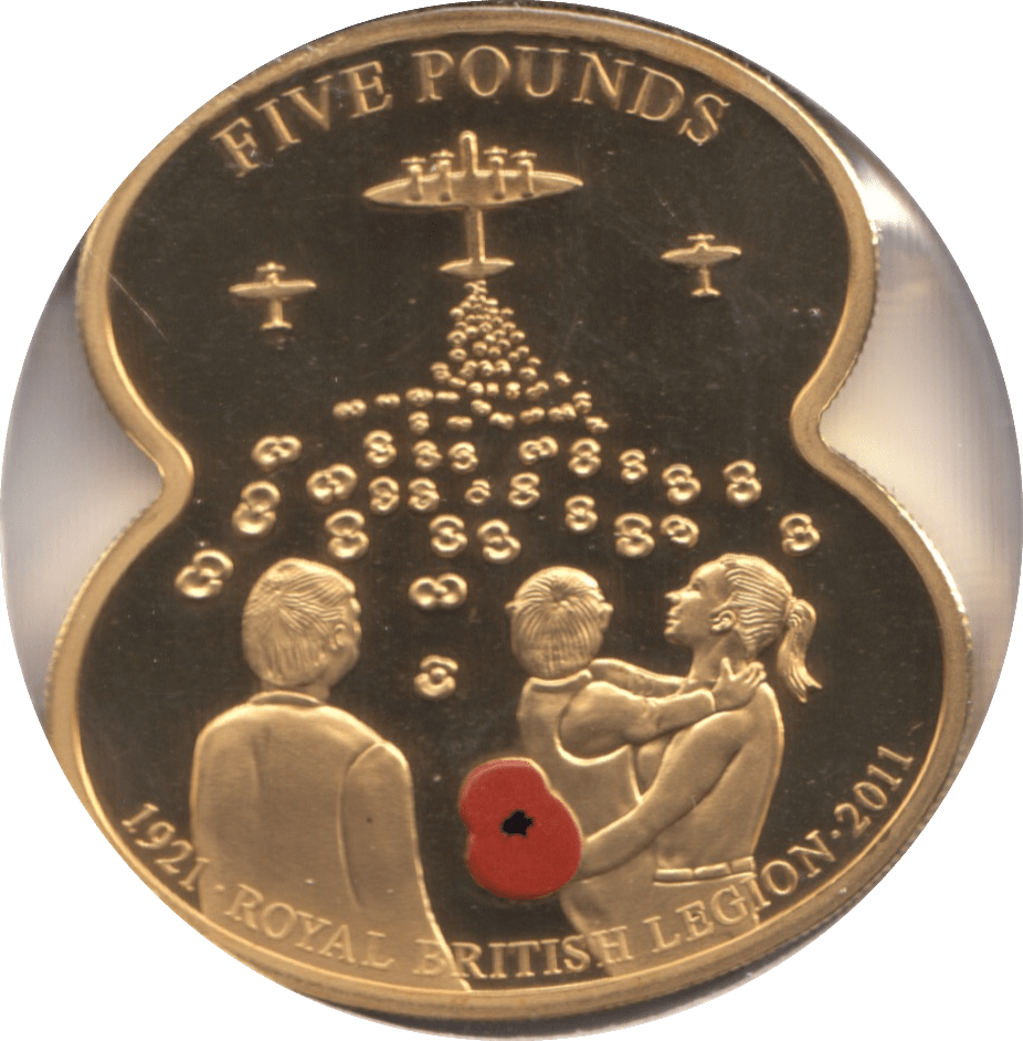 2011 GUERNSEY £5 COMMEMORATIVE COIN ROYAL BRITISH LEGION - WORLD COINS - Cambridgeshire Coins
