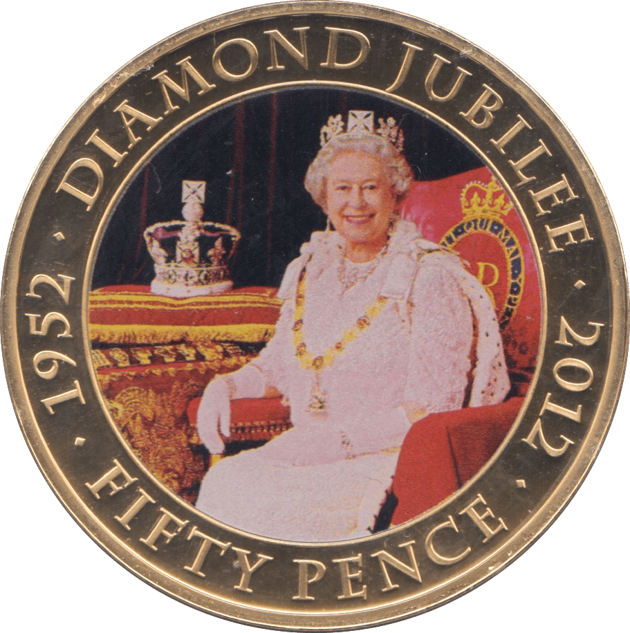 2011 JERSEY DIAMOND JUBILEE FIFTY PENCE - WORLD COINS - Cambridgeshire Coins