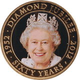 2011 ONE DOLLAR COOK ISLANDS DIAMOND JUBILEE SIXTY YEARS - WORLD COINS - Cambridgeshire Coins