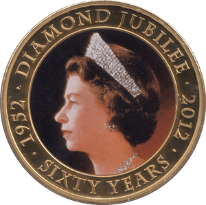 2011 ONE DOLLAR COOK ISLANDS DIAMOND JUBILEE - WORLD COINS - Cambridgeshire Coins