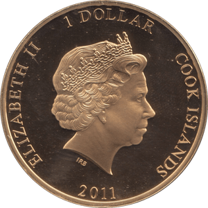 2011 ONE DOLLAR COOK ISLANDS DIAMOND JUBILEE - WORLD COINS - Cambridgeshire Coins