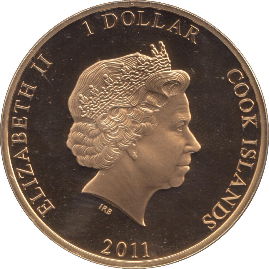 2011 ONE DOLLAR COOK ISLANDS DIAMOND JUBILEE - WORLD COINS - Cambridgeshire Coins