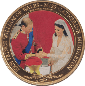 2011 ONE DOLLAR COOK ISLANDS WILLIAM AND CATHERINE ROYAL WEDDING - WORLD COINS - Cambridgeshire Coins