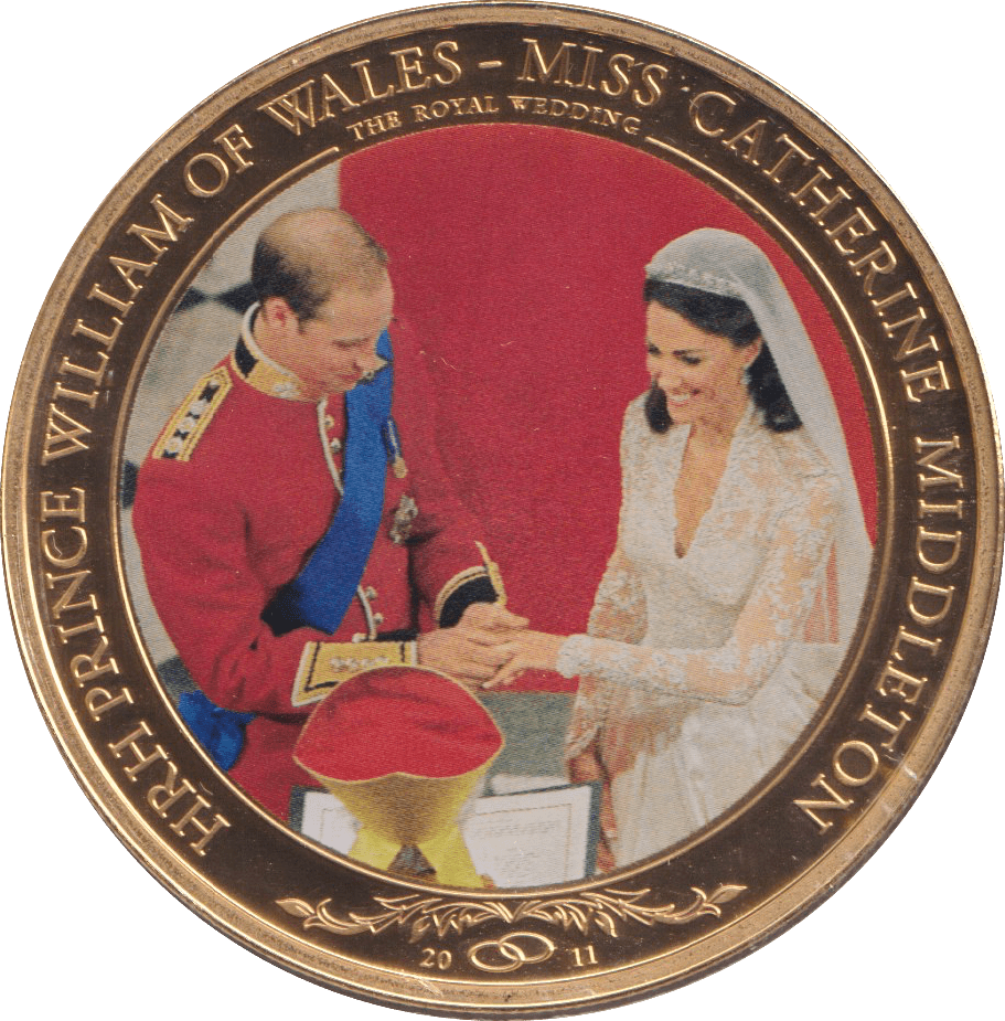 2011 ONE DOLLAR COOK ISLANDS WILLIAM AND CATHERINE ROYAL WEDDING - WORLD COINS - Cambridgeshire Coins