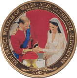 2011 ONE DOLLAR COOK ISLANDS WILLIAM AND CATHERINE ROYAL WEDDING - WORLD COINS - Cambridgeshire Coins