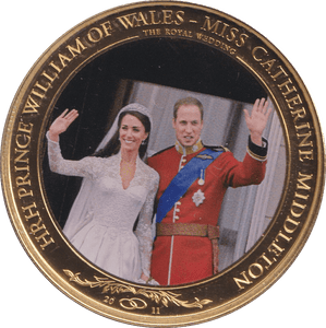 2011 ONE DOLLAR COOK ISLANDS WILLIAM AND CATHERINE ROYAL WEDDING - WORLD COINS - Cambridgeshire Coins