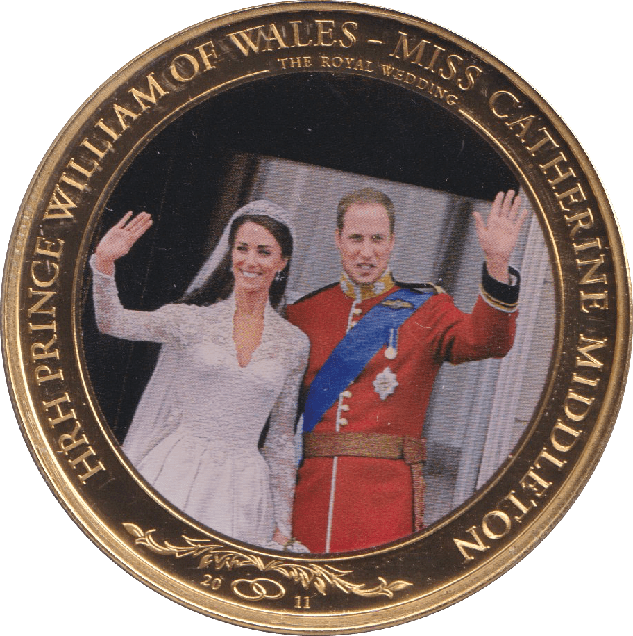 2011 ONE DOLLAR COOK ISLANDS WILLIAM AND CATHERINE ROYAL WEDDING - WORLD COINS - Cambridgeshire Coins