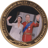 2011 ONE DOLLAR COOK ISLANDS WILLIAM AND CATHERINE ROYAL WEDDING - WORLD COINS - Cambridgeshire Coins