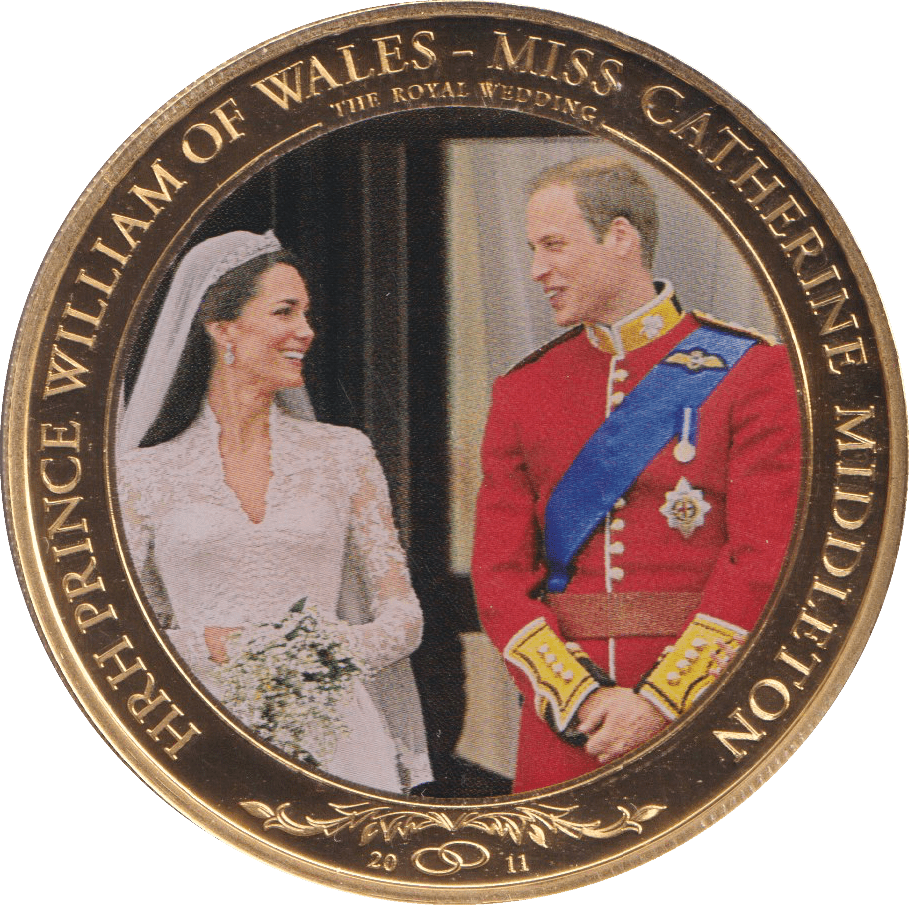 2011 ONE DOLLAR COOK ISLANDS WILLIAM AND CATHERINE ROYAL WEDDING - WORLD COINS - Cambridgeshire Coins