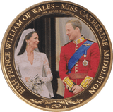 2011 ONE DOLLAR COOK ISLANDS WILLIAM AND CATHERINE ROYAL WEDDING - WORLD COINS - Cambridgeshire Coins