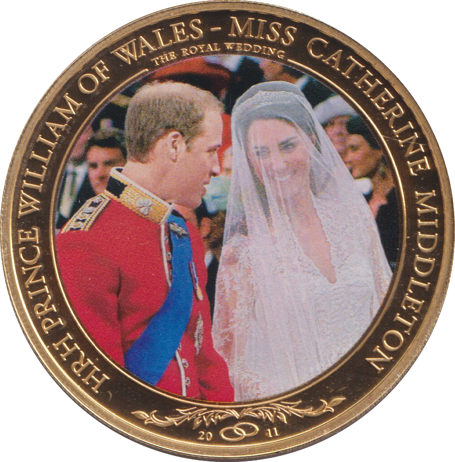 2011 ONE DOLLAR COOK ISLANDS WILLIAM AND CATHERINE ROYAL WEDDING - WORLD COINS - Cambridgeshire Coins