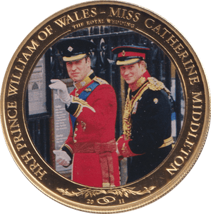 2011 ONE DOLLAR COOK ISLANDS WILLIAM AND CATHERINE ROYAL WEDDING - WORLD COINS - Cambridgeshire Coins