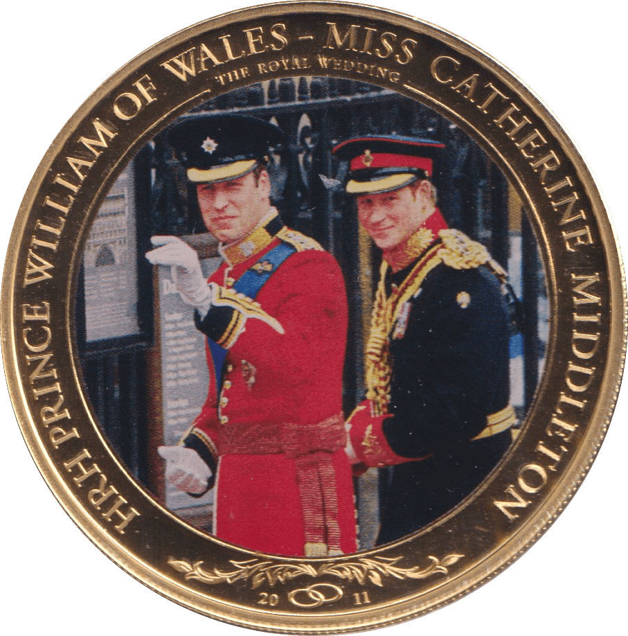 2011 ONE DOLLAR COOK ISLANDS WILLIAM AND CATHERINE ROYAL WEDDING - WORLD COINS - Cambridgeshire Coins