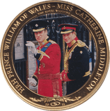 2011 ONE DOLLAR COOK ISLANDS WILLIAM AND CATHERINE ROYAL WEDDING - WORLD COINS - Cambridgeshire Coins