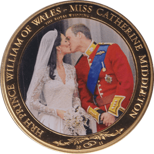 2011 ONE DOLLAR COOK ISLANDS WILLIAM AND CATHERINE ROYAL WEDDING - WORLD COINS - Cambridgeshire Coins