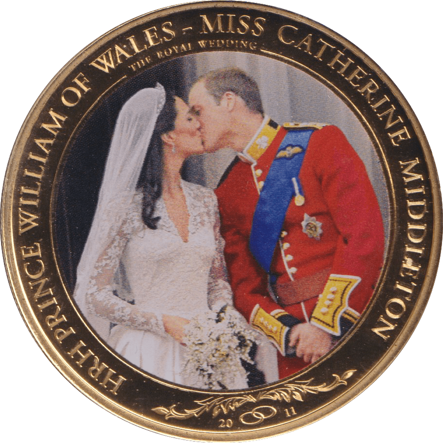 2011 ONE DOLLAR COOK ISLANDS WILLIAM AND CATHERINE ROYAL WEDDING - WORLD COINS - Cambridgeshire Coins