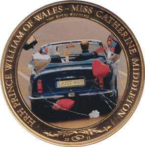 2011 ONE DOLLAR COOK ISLANDS WILLIAM AND CATHERINE ROYAL WEDDING - WORLD COINS - Cambridgeshire Coins