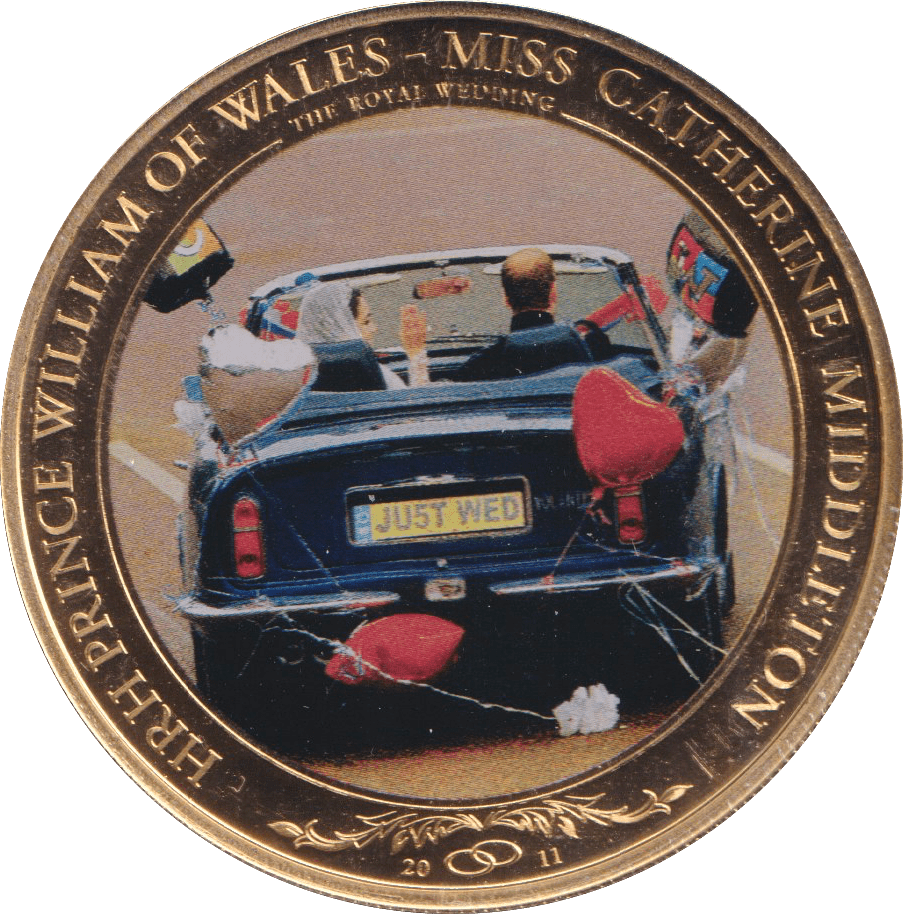 2011 ONE DOLLAR COOK ISLANDS WILLIAM AND CATHERINE ROYAL WEDDING - WORLD COINS - Cambridgeshire Coins