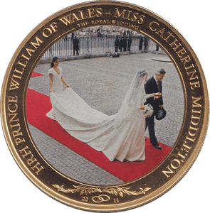 2011 ONE DOLLAR COOK ISLANDS WILLIAM AND CATHERINE ROYAL WEDDING - WORLD COINS - Cambridgeshire Coins
