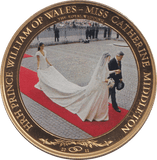 2011 ONE DOLLAR COOK ISLANDS WILLIAM AND CATHERINE ROYAL WEDDING - WORLD COINS - Cambridgeshire Coins