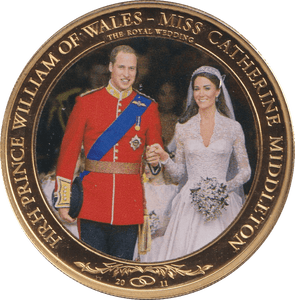 2011 ONE DOLLAR COOK ISLANDS WILLIAM AND CATHERINE ROYAL WEDDING - WORLD COINS - Cambridgeshire Coins