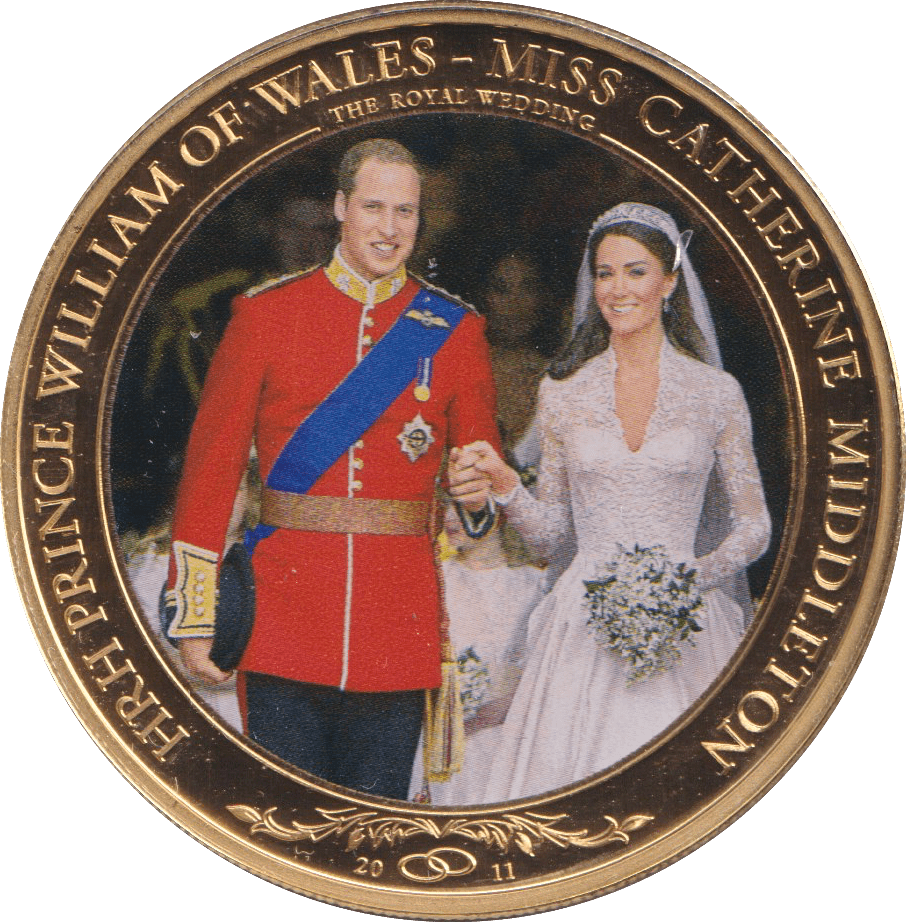 2011 ONE DOLLAR COOK ISLANDS WILLIAM AND CATHERINE ROYAL WEDDING - WORLD COINS - Cambridgeshire Coins