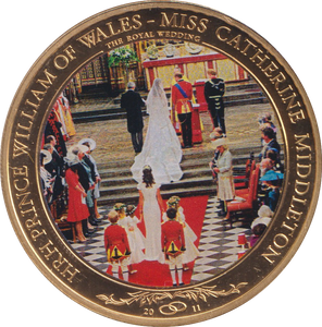 2011 ONE DOLLAR COOK ISLANDS WILLIAM AND CATHERINE ROYAL WEDDING - WORLD COINS - Cambridgeshire Coins