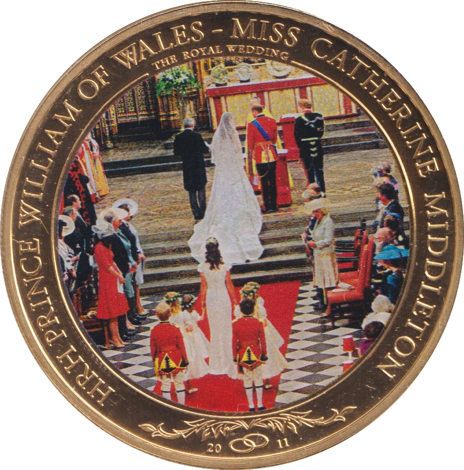 2011 ONE DOLLAR COOK ISLANDS WILLIAM AND CATHERINE ROYAL WEDDING - WORLD COINS - Cambridgeshire Coins