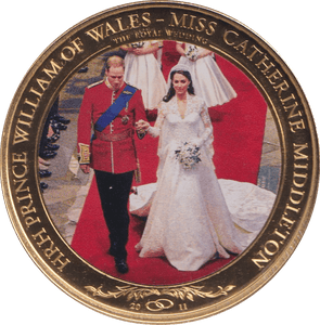 2011 ONE DOLLAR COOK ISLANDS WILLIAM AND CATHERINE ROYAL WEDDING - WORLD COINS - Cambridgeshire Coins