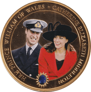 2011 ONE DOLLAR COOK ISLANDS WILLIAM AND CATHERINE - WORLD COINS - Cambridgeshire Coins