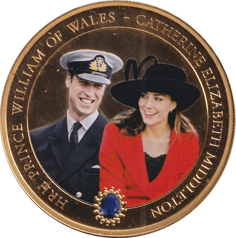 2011 ONE DOLLAR COOK ISLANDS WILLIAM AND CATHERINE - WORLD COINS - Cambridgeshire Coins