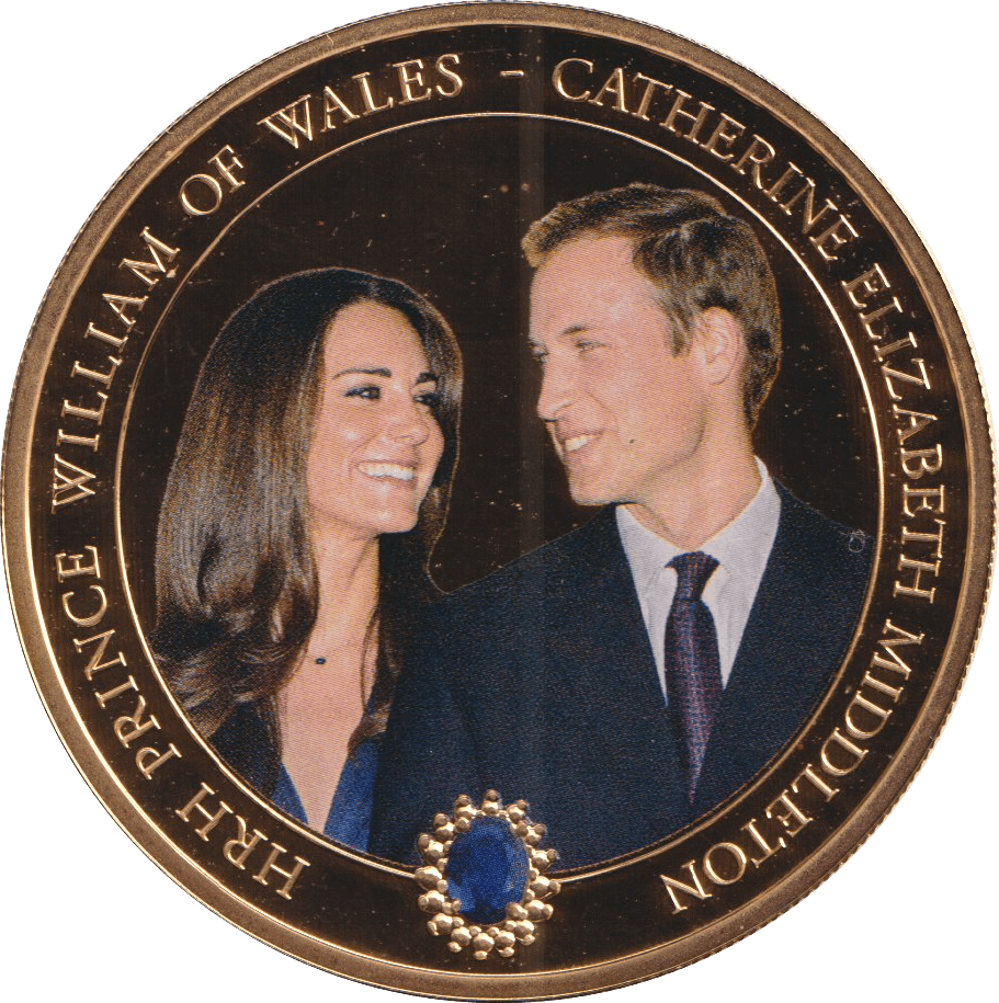 2011 ONE DOLLAR COOK ISLANDS WILLIAM AND CATHERINE - WORLD COINS - Cambridgeshire Coins