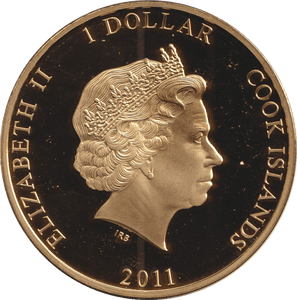 2011 ONE DOLLAR COOK ISLANDS WILLIAM AND CATHERINE - WORLD COINS - Cambridgeshire Coins