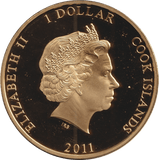 2011 ONE DOLLAR COOK ISLANDS WILLIAM AND CATHERINE - WORLD COINS - Cambridgeshire Coins