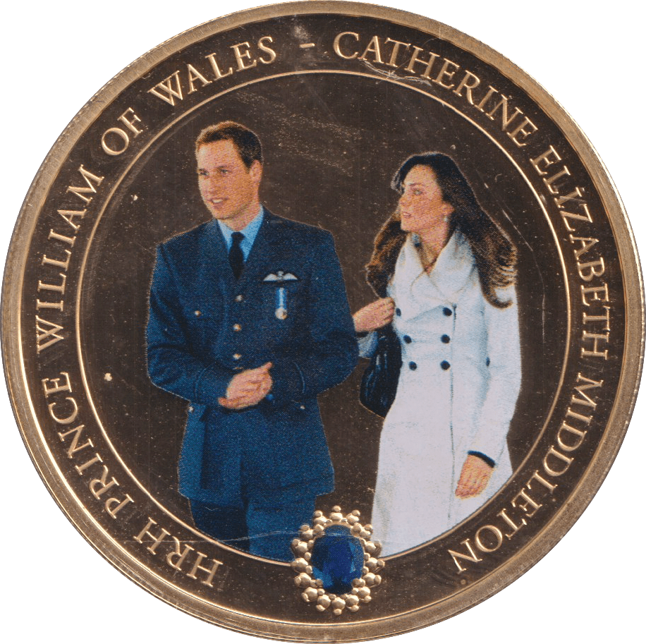 2011 ONE DOLLAR COOK ISLANDS WILLIAM AND KATHERINE - WORLD COINS - Cambridgeshire Coins