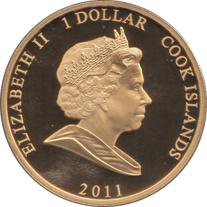 2011 ONE DOLLAR COOK ISLANDS WILLIAM AND KATHERINE - WORLD COINS - Cambridgeshire Coins