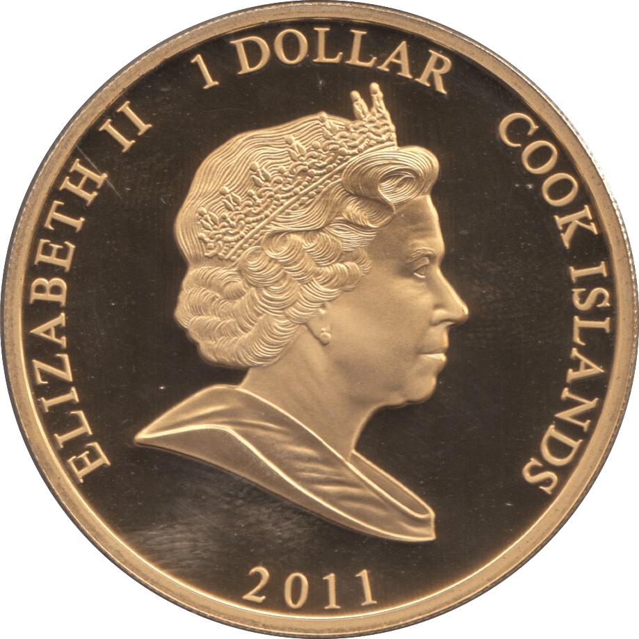 2011 ONE DOLLAR COOK ISLANDS WILLIAM AND KATHERINE - WORLD COINS - Cambridgeshire Coins