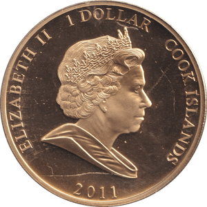 2011 ONE DOLLAR COOK ISLANDS WILLIAM AND KATHERINE - WORLD COINS - Cambridgeshire Coins