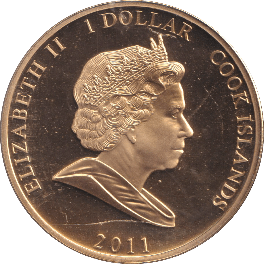 2011 ONE DOLLAR COOK ISLANDS WILLIAM AND KATHERINE - WORLD COINS - Cambridgeshire Coins