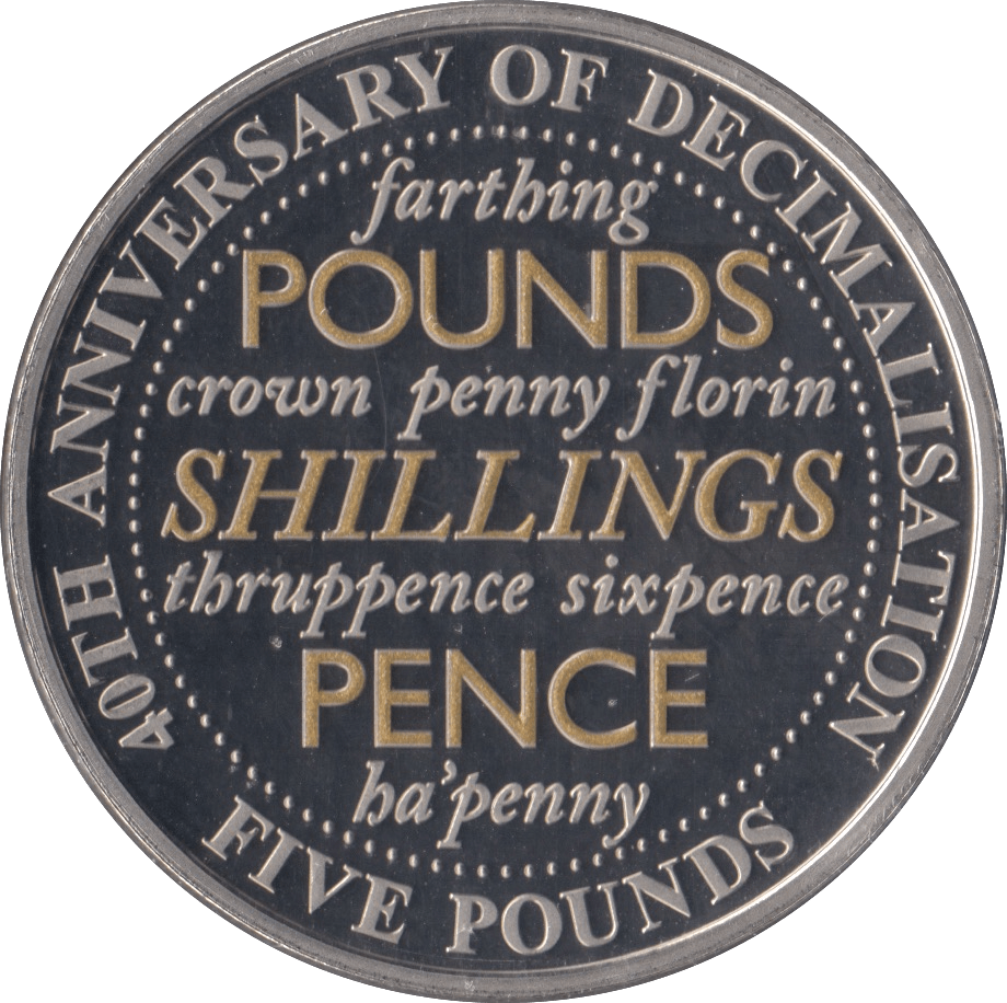 2011 PROOF DECIMALISATION ANNIVERSARY FIVE POUNDS GUERNSEY - WORLD COINS - Cambridgeshire Coins