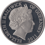 2011 PROOF DECIMALISATION ANNIVERSARY FIVE POUNDS GUERNSEY - WORLD COINS - Cambridgeshire Coins