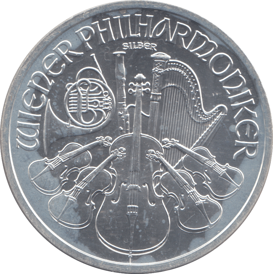 2011 SILVER 1 OZ WIENER PHILHARMONIKER 1,50 EURO AUSTRIA - SILVER WORLD COINS - Cambridgeshire Coins