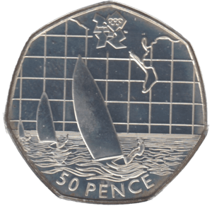 2011 SILVER LONDON OLYMPIC 50P SAILING ( BU ) - SILVER WORLD COINS - Cambridgeshire Coins