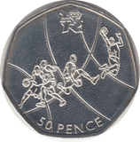 2011 SILVER OLYMPIC 50P BASKETBALL - SILVER WORLD COINS - Cambridgeshire Coins