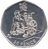 2011 SILVER OLYMPIC 50P BOCCIA ( BU ) - SILVER WORLD COINS - Cambridgeshire Coins