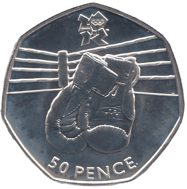 2011 SILVER OLYMPIC 50P BOXING ( BU ) - SILVER WORLD COINS - Cambridgeshire Coins