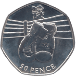 2011 SILVER OLYMPIC 50P BOXING ( BU ) - SILVER WORLD COINS - Cambridgeshire Coins