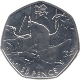 2011 SILVER OLYMPIC 50P CANOEING( BU ) - SILVER WORLD COINS - Cambridgeshire Coins